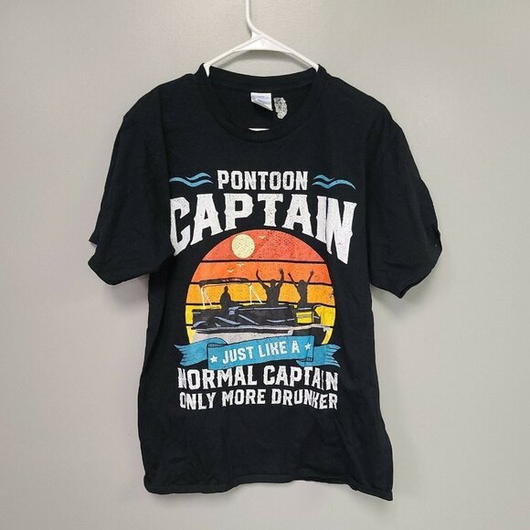 Unbranded Other - Pontoon Caption Just Like a Normal Captain Only More Drunker Funny Tshirt Large